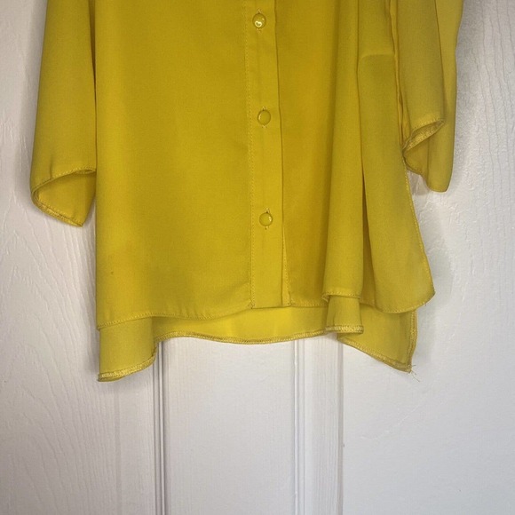 Bright Yellow Sweetheart Thin Strap Blouse. - Picture 4 of 6